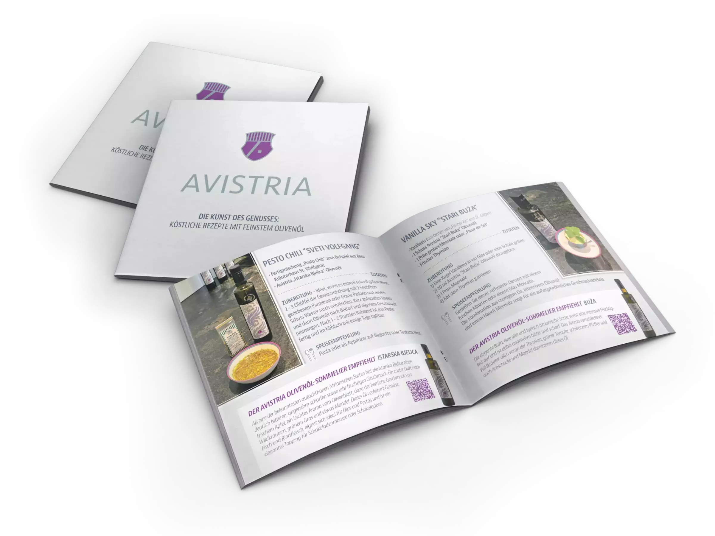 Avistria Olivenöl Kochheft mit einigen Rezepten